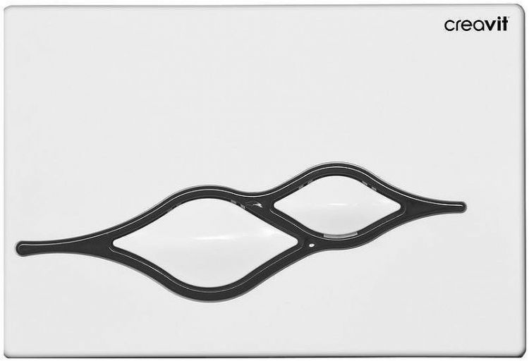 Клавиша смыва Creavit Ufo GP1001.02 Белая Черная Клавиша смыва Creavit Ufo GP1001.02 Белая Черная