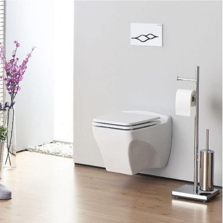 Клавиша смыва Creavit Ufo GP1001.02 Белая Черная Клавиша смыва Creavit Ufo GP1001.02 Белая Черная