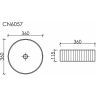 Умывальник CERAMICANOVA Element чаша накладная круглая (цвет Белый Матовый) CN6057MW