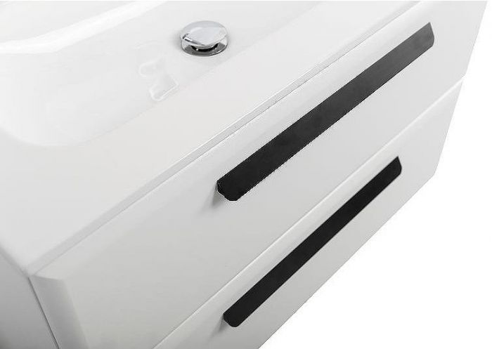 Тумба под раковину Cezares Eco-Cer-N 80 ECO-CER-N-800-2C-SO-BO подвесная Bianco Opaco без ручек