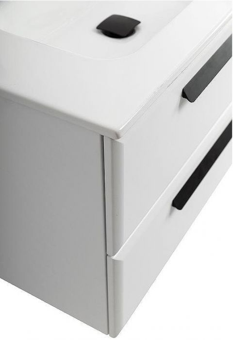 Тумба под раковину Cezares Eco-Cer-N 80 ECO-CER-N-800-2C-SO-BO подвесная Bianco Opaco без ручек