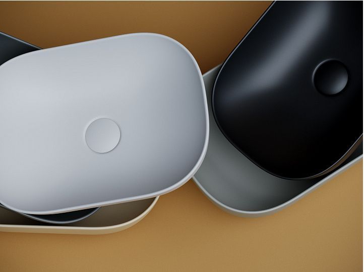 Умывальник CERAMICANOVA Element чаша накладная прямоугольная (цвет Белый Матовый) CN6009MW