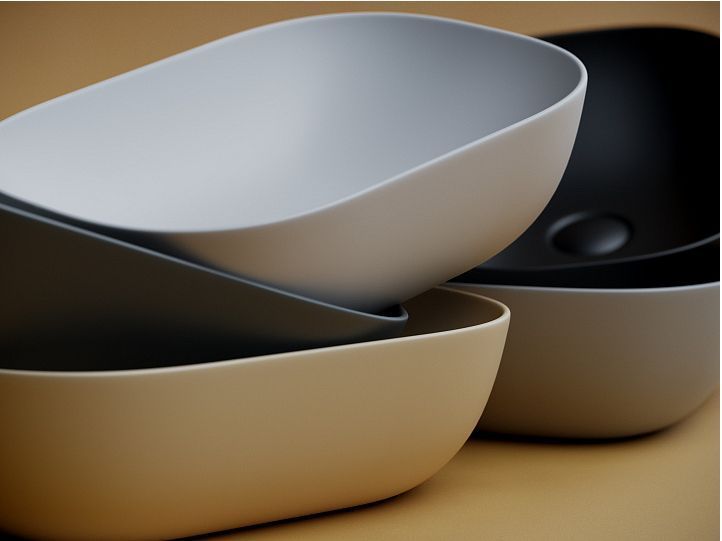 Умывальник CERAMICANOVA Element чаша накладная прямоугольная (цвет Белый Матовый) CN6009MW