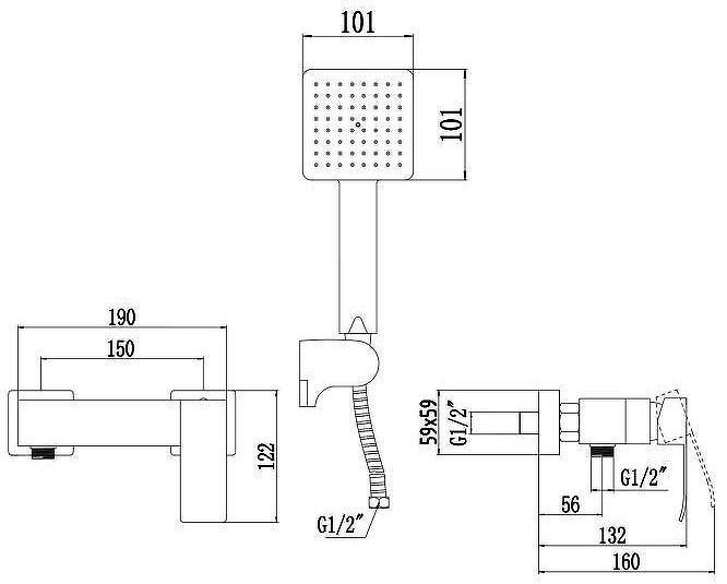 Смеситель для душа Fmark FS8603C цвет Золото матовое Смеситель для душа Fmark FS8603C цвет Золото матовое