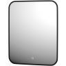Зеркало Defesto Aura 50х60 DF 2973S с подсветкой 19W-3000K/Сенсорный выключатель/Теплый белый свет/Черная рама