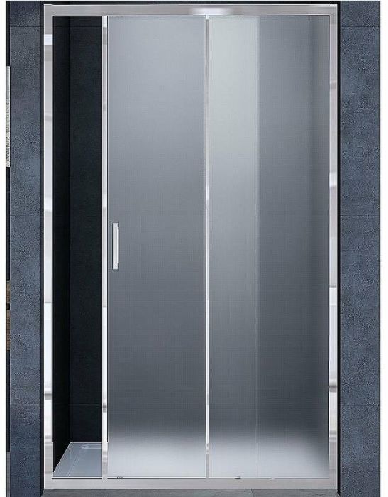 Душевая дверь Vincea Alpha 110 VDS-3AL110MT профиль Хром стекло текстурное