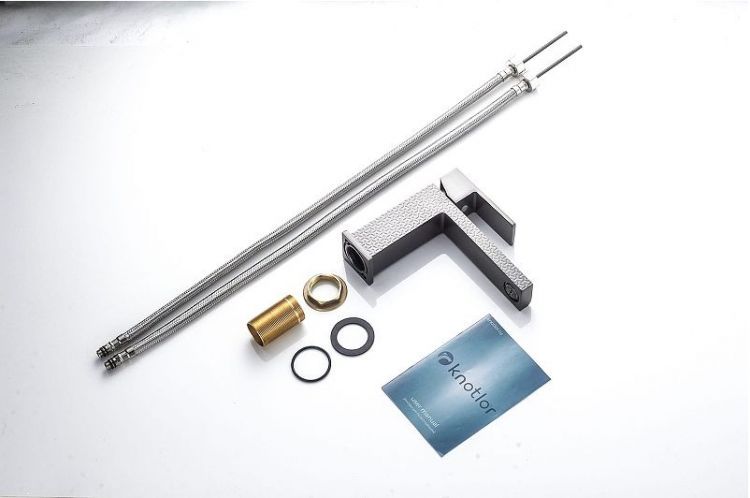 Смеситель для раковины Knotlor Stable KN-20/GMP цвет Вороненая сталь Смеситель для раковины Knotlor Stable KN-20/GMP цвет Вороненая сталь