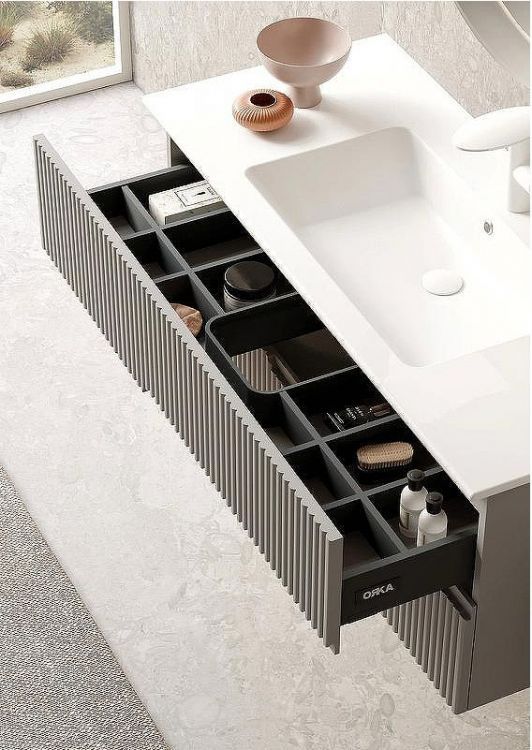 Тумба с раковиной Orka Moonlight 90 5001502 подвесная Бежевая матовая