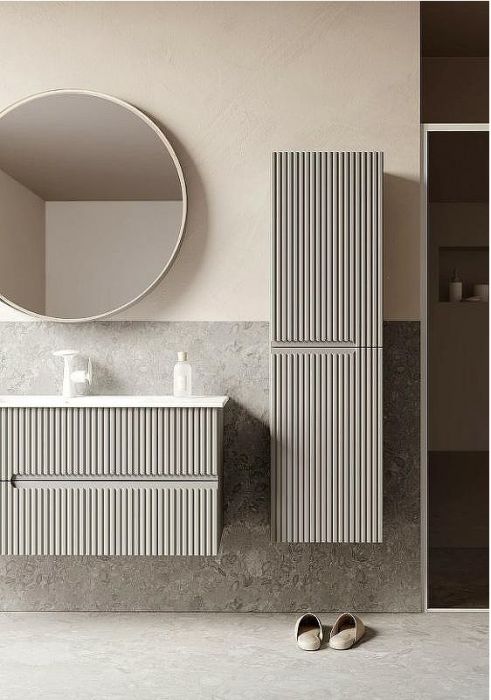 Тумба с раковиной Orka Moonlight 90 5001502 подвесная Бежевая матовая