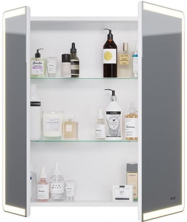 Зеркальный шкаф Dreja Point 70 99.9033 с подсветкой Белый с инфракрасным выключателем