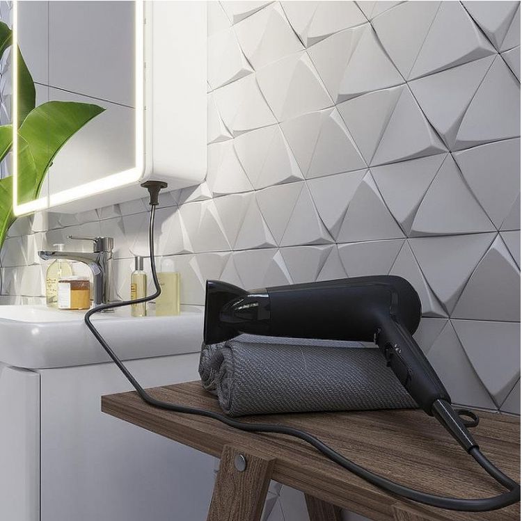 Зеркальный шкаф Dreja Point 70 99.9033 с подсветкой Белый с инфракрасным выключателем