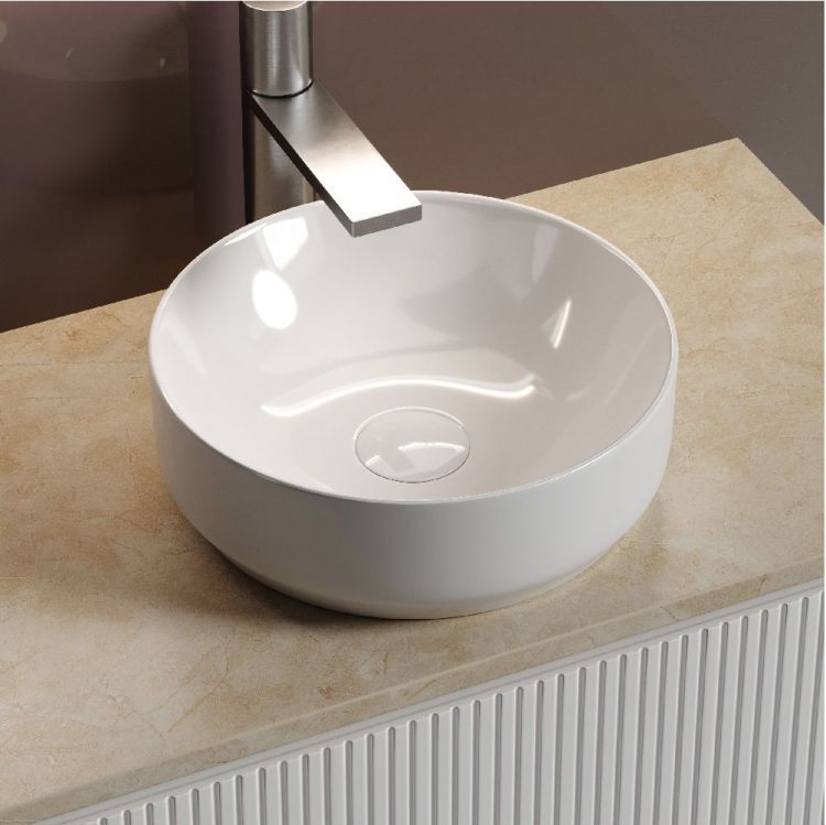 Тумба подвесная SANCOS Snob T, Bianco 790х445х500, под столешницу с отверстием под смеситель, цвет Kreman, SNT80W