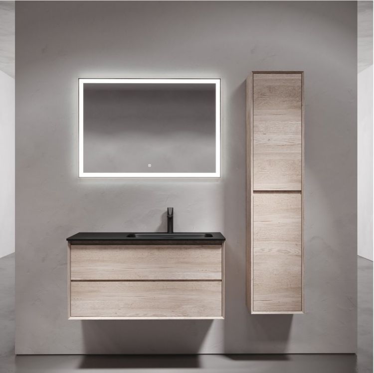 Тумба подвесная SANCOS под раковину правая Marmi 2.0, дуб галифакс натуральный 995х445х520, MR2.0100REG