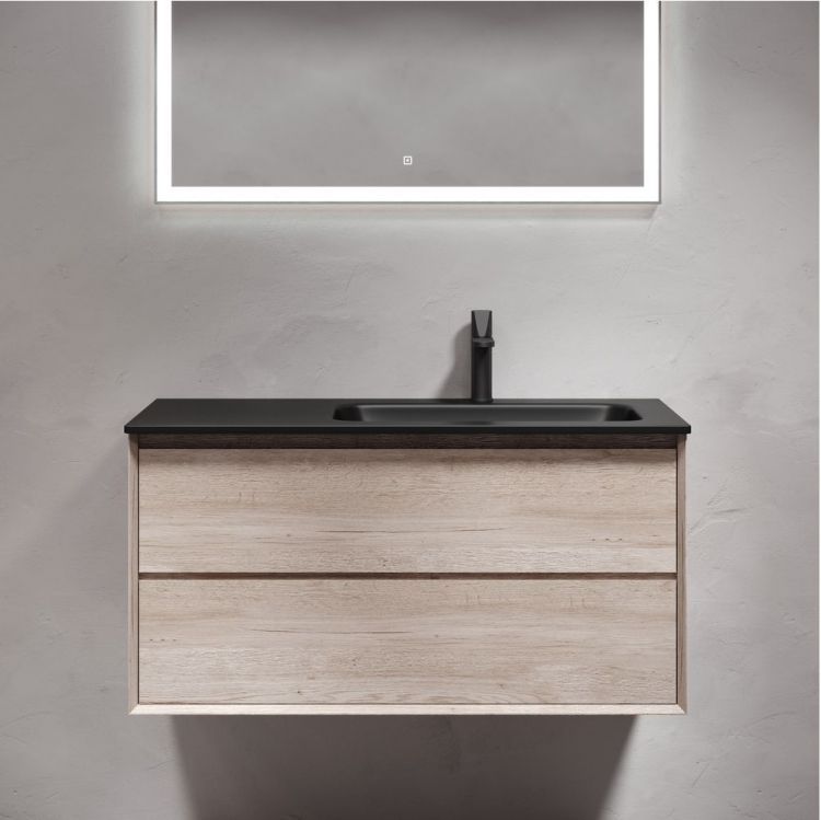 Тумба подвесная SANCOS под раковину правая Marmi 2.0, дуб галифакс натуральный 995х445х520, MR2.0100REG