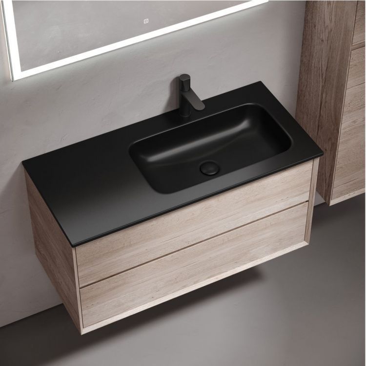 Тумба подвесная SANCOS под раковину правая Marmi 2.0, дуб галифакс натуральный 995х445х520, MR2.0100REG