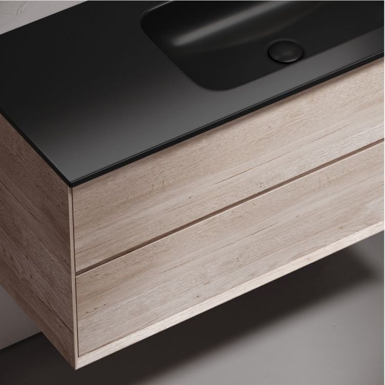 Тумба подвесная SANCOS под раковину правая Marmi 2.0, дуб галифакс натуральный 995х445х520, MR2.0100REG