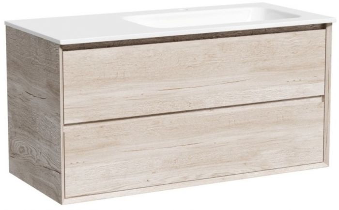 Тумба подвесная SANCOS под раковину правая Marmi 2.0, дуб галифакс натуральный 995х445х520, MR2.0100REG