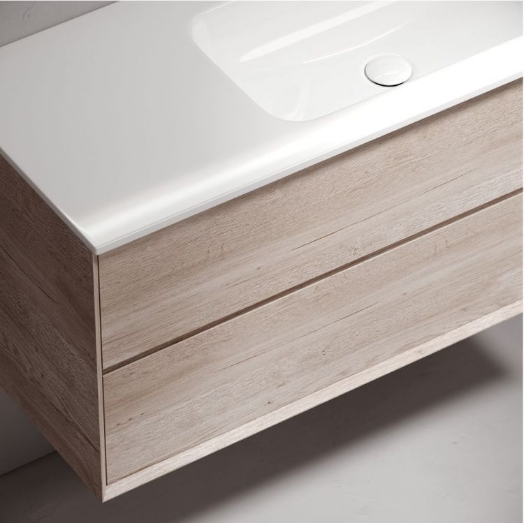 Тумба подвесная SANCOS под раковину правая Marmi 2.0, дуб галифакс натуральный 995х445х520, MR2.0100REG