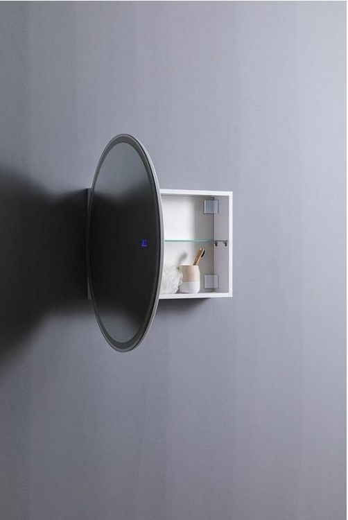 Зеркальный шкаф Aquanet Оптима 80 344784 с подсветкой Белый