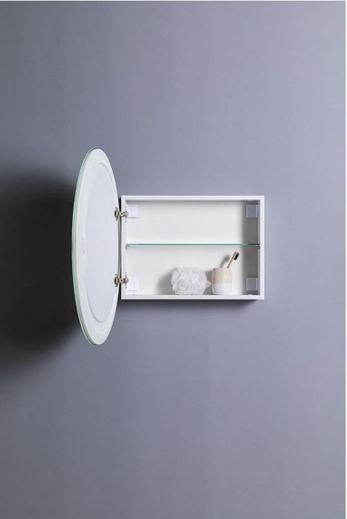 Зеркальный шкаф Aquanet Оптима 80 344784 с подсветкой Белый