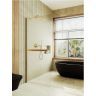 Душевая перегородка Maybah Glass MGD-737-3ш 890x1950 в широком профиле Золото стекло сатиновое