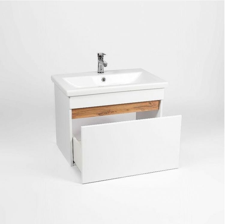Тумба под раковину VIANT Мальта 60 VMAL60CO-T1YP подвесная Белая Дуб Вотан Тумба под раковину VIANT Мальта 60 VMAL60CO-T1YP подвесная Белая Дуб Вотан