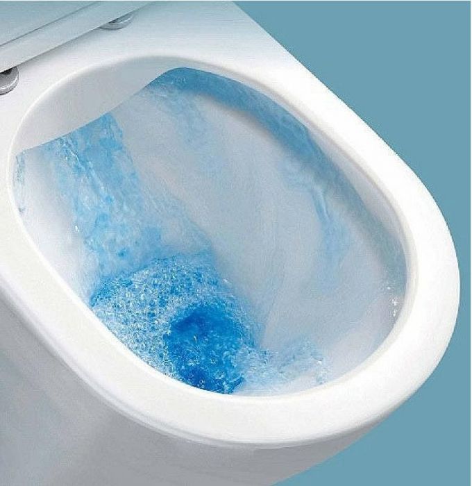 Комплект унитаза CeramaLux 2197 с инсталляцией Tece Base 9400413 с сиденьем Микролифт и Белой клавишей смыва