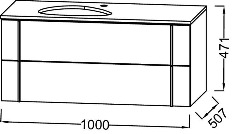 Тумба для комплекта 100 см Jacob Delafon Nouvelle Vague EB3040-M61, черный матовый Тумба для комплекта 100 см Jacob Delafon Nouvelle Vague EB3040-M61, черный матовый