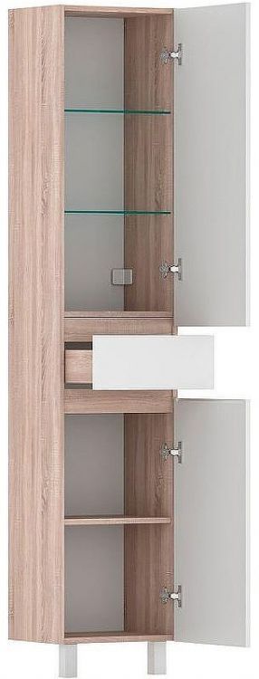 Шкаф пенал Volna Conty 40 pnCNT40-01 Белый Дуб снома