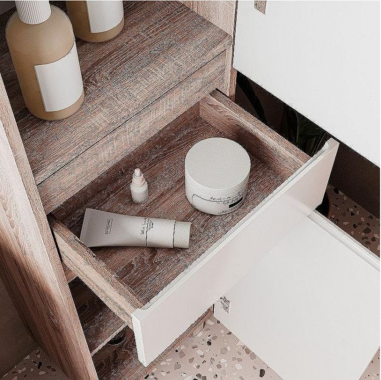 Шкаф пенал Volna Conty 40 pnCNT40-01 Белый Дуб снома