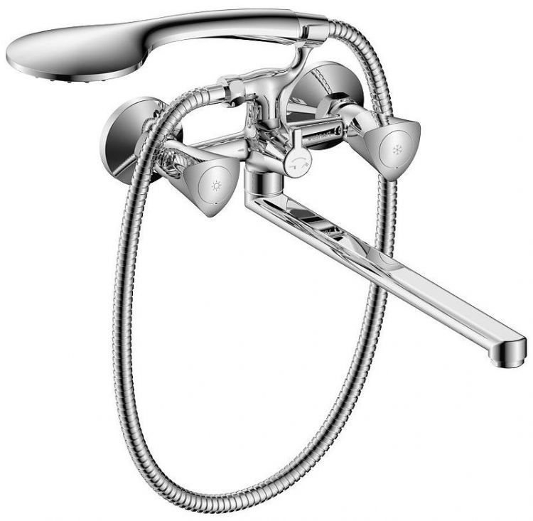 Смеситель для ванны WesnaArt Teplo TEP04-320 универсальный Хром