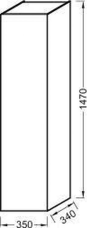 Шкаф пенал Jacob Delafon Odeon Up 35 EB998-E19 подвесной цвет Дуб Шампань