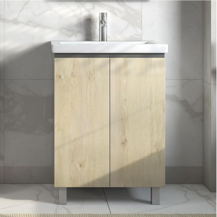 Тумба под раковину Vigo Yuma 60 346 цвет Дуб Давос Белый