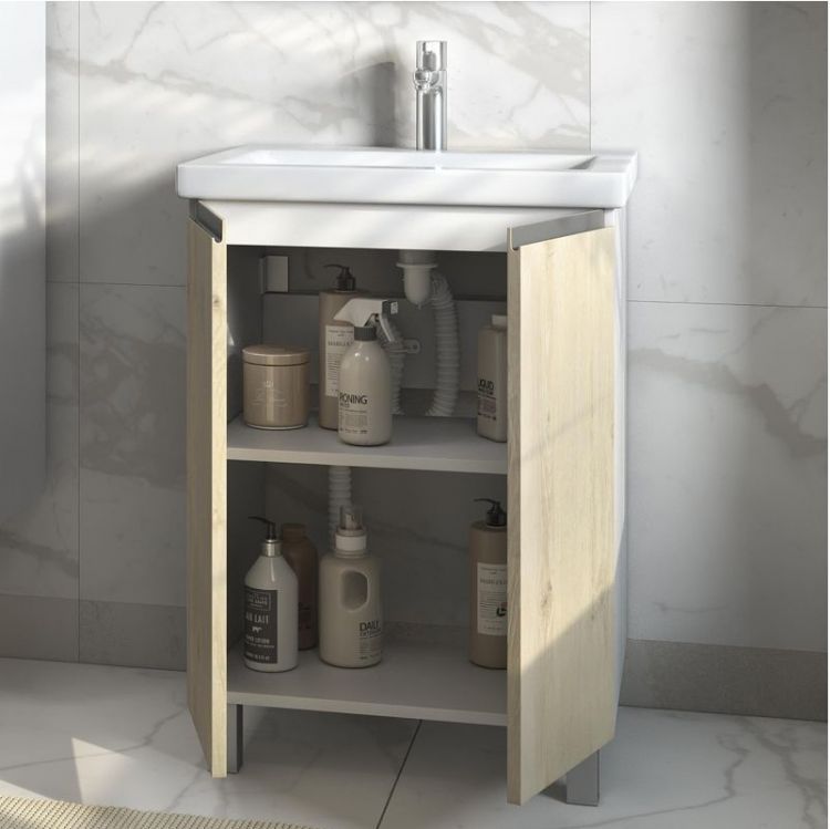 Тумба под раковину Vigo Yuma 60 346 цвет Дуб Давос Белый