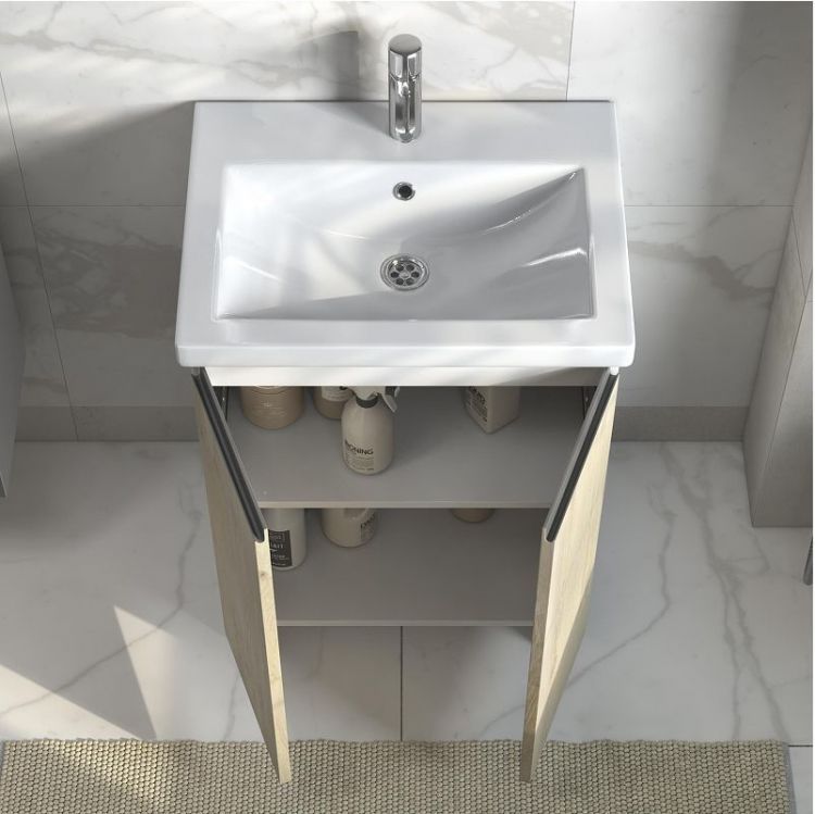 Тумба под раковину Vigo Yuma 60 346 цвет Дуб Давос Белый