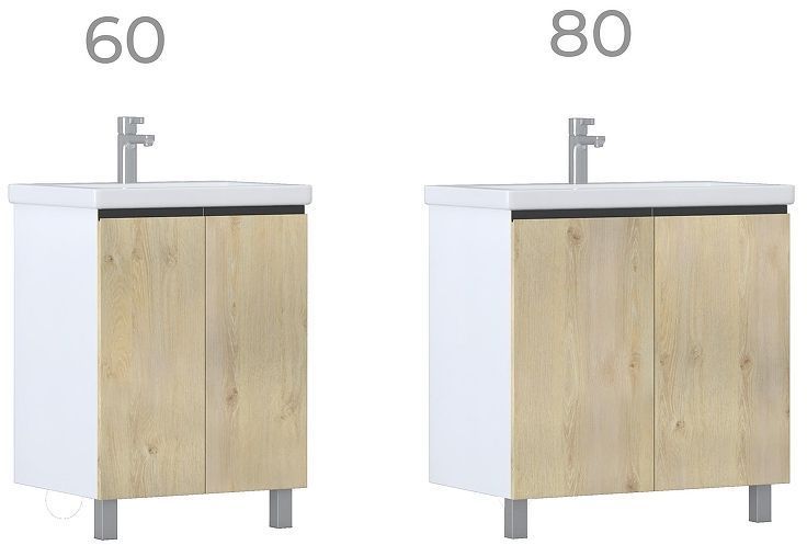Тумба под раковину Vigo Yuma 60 346 цвет Дуб Давос Белый
