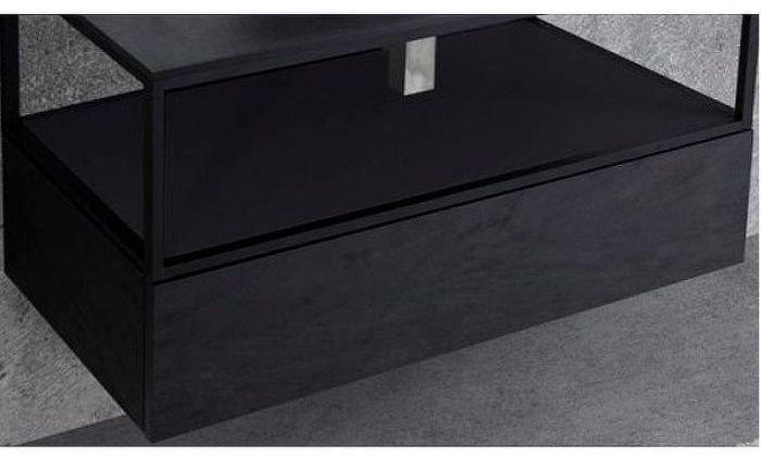 Тумба Cezares Cadro 70 CADRO-70-1C-SO-NR-BLUM подвесная Nero