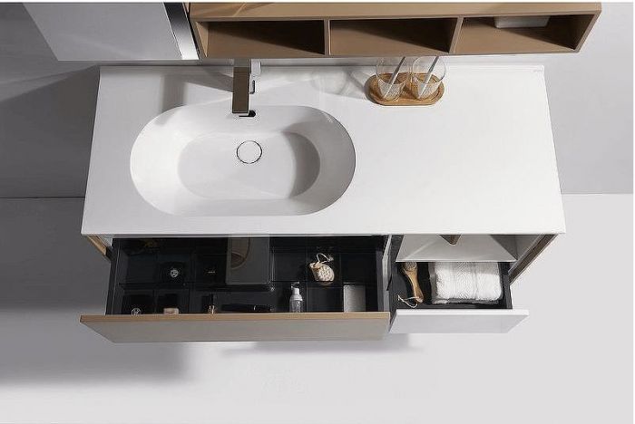 Комплект мебели для ванной Orans BC-NL014-1200 120 014NL12 подвесная Белый Бежевый