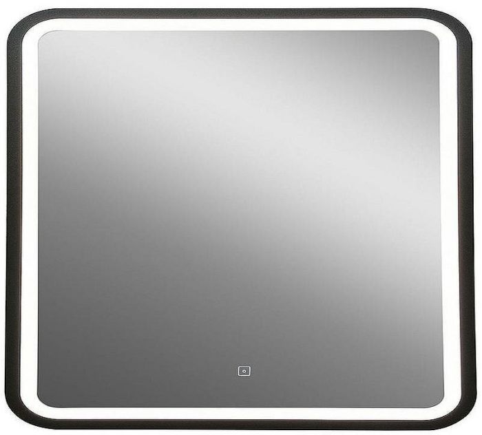Зеркало Art&Max Genova AM-Gen-900-800-DS-F с подсветкой с сенсорным выключателем Черное