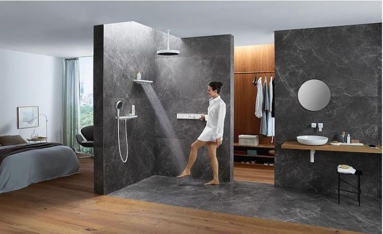 Боковой душ Hansgrohe Rainfinity 26243000 с полкой Хром Боковой душ Hansgrohe Rainfinity 26243000 с полкой Хром