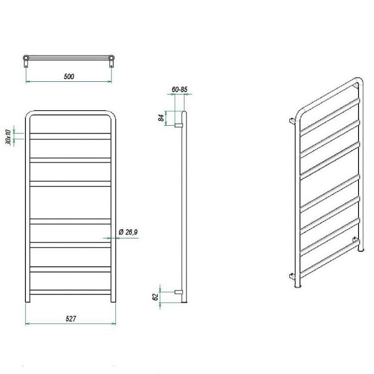 Полотенцесушитель водяной Grota Fiado