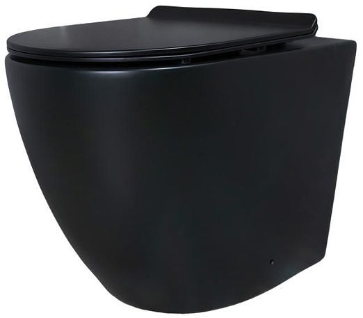 Унитаз Gid Convexo TRS-269BM 62214Y приставной цвет Черный матовый с сиденьем Микролифт