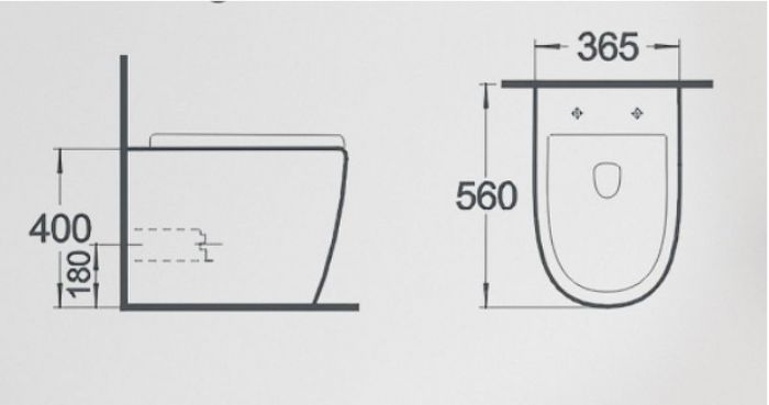 Унитаз Gid Convexo TRS-269BM 62214Y приставной цвет Черный матовый с сиденьем Микролифт