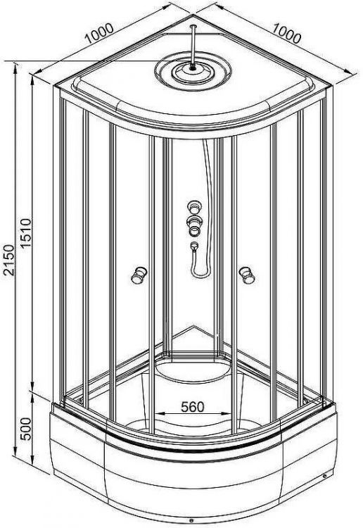 Душевая кабина Avacan 100 L910GM с гидромассажем