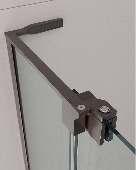 Душевой уголок Cezares Slider 90x80 SLIDER-AH-1-80-80/90-C-GM профиль Оружейная сталь стекло прозрачное