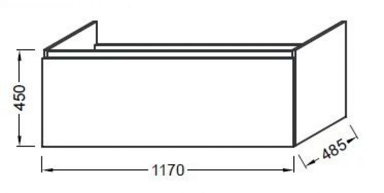Тумба Jacob Delafon Odeon Up 120 см, цвет чёрное дерево [EB887-E15]