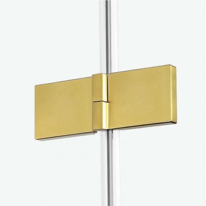 Душевой уголок New Trendy Avexa Gold 80х80 EXK-1776 профиль Брашированное золото стекло прозрачное