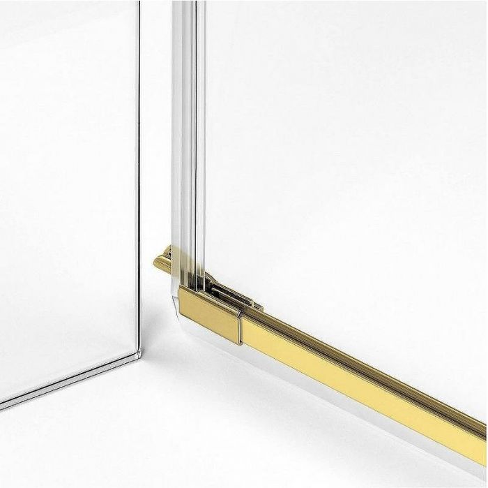 Душевой уголок New Trendy Avexa Gold 80х80 EXK-1776 профиль Брашированное золото стекло прозрачное