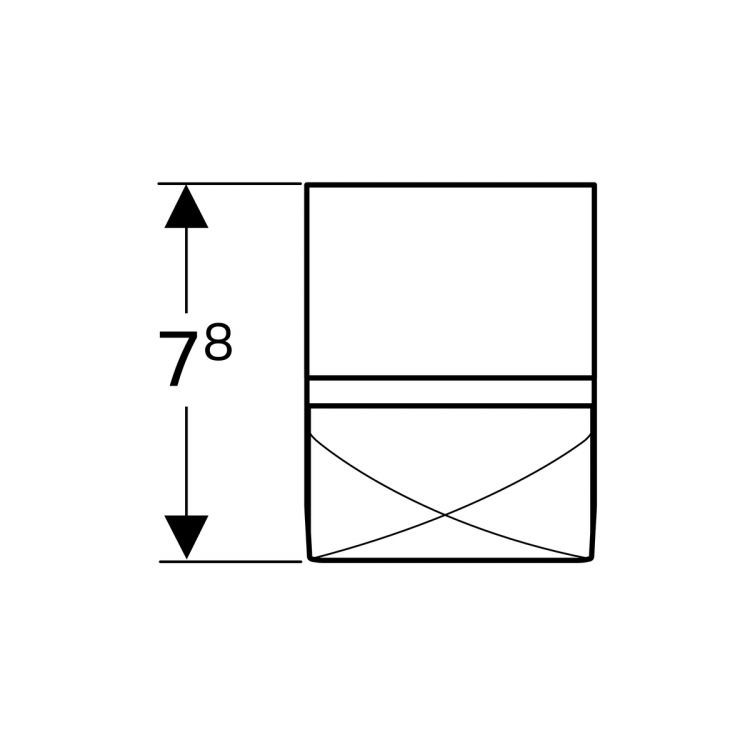 Розетка Geberit 60x75x58 мм для шкафчиков под раковину