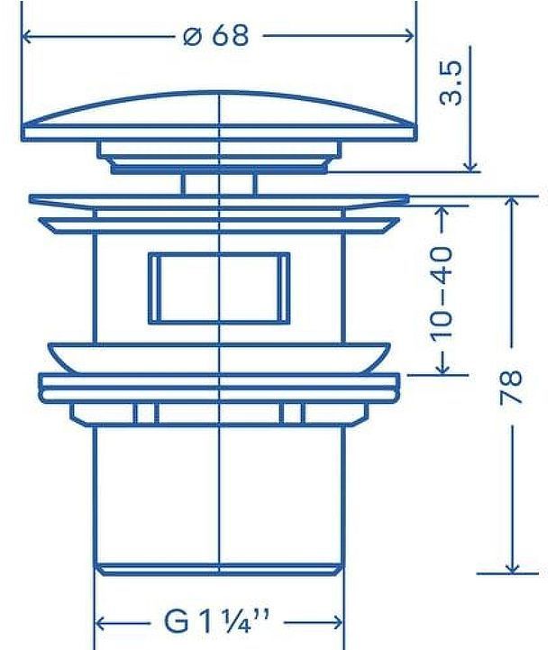 Донный клапан Pragma 901855.HME5.GWCW.002-2 click-clack цвет Белый глянцевый